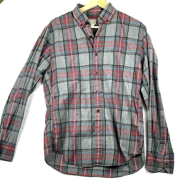 Tailored by J. Crew Men's Plaid Button-Up Collared Shirt Sz Small EUC - Picture 1 of 7